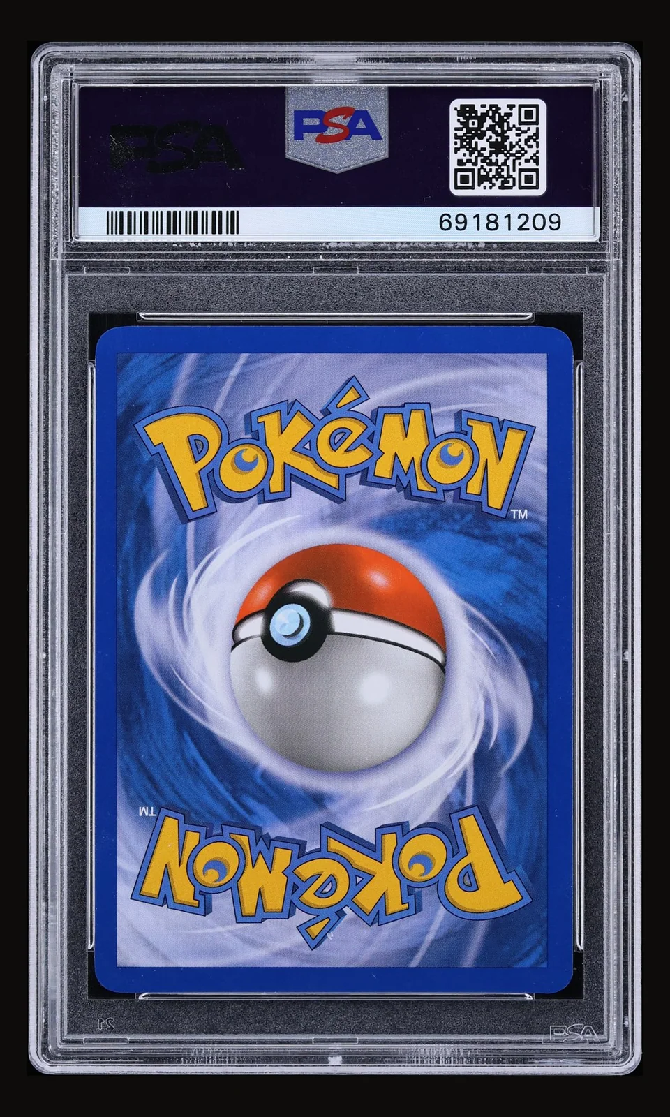 2007 Pokemon Diamond & Pearl Holo Infernape #5 PSA 10 GEM MINT, back of the graded slab