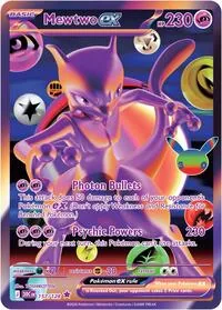 Mewtwo ex - 157/128, Futuristic Rare — 30th Celebration