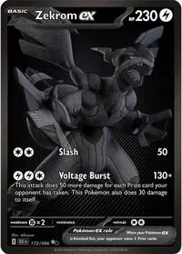 Zekrom ex - 172/086, Black White Rare — Black Bolt