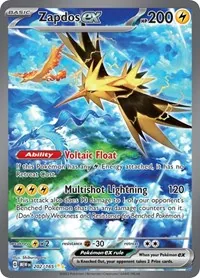 Zapdos ex - 202/165, Special Illustration Rare — Scarlet & Violet 151