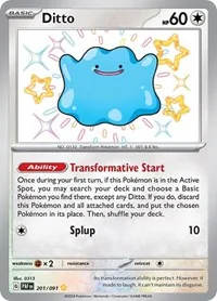 Ditto, Shiny Rare — Paldean Fates