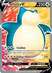Snorlax V (Full Art), Ultra Rare — Sword & Shield Base Set
