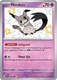 Mimikyu -160/091, Shiny Rare — Paldean Fates