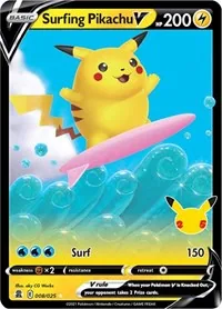 Surfing Pikachu V, Ultra Rare — Celebrations