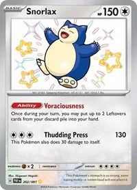 Snorlax, Shiny Rare — Paldean Fates